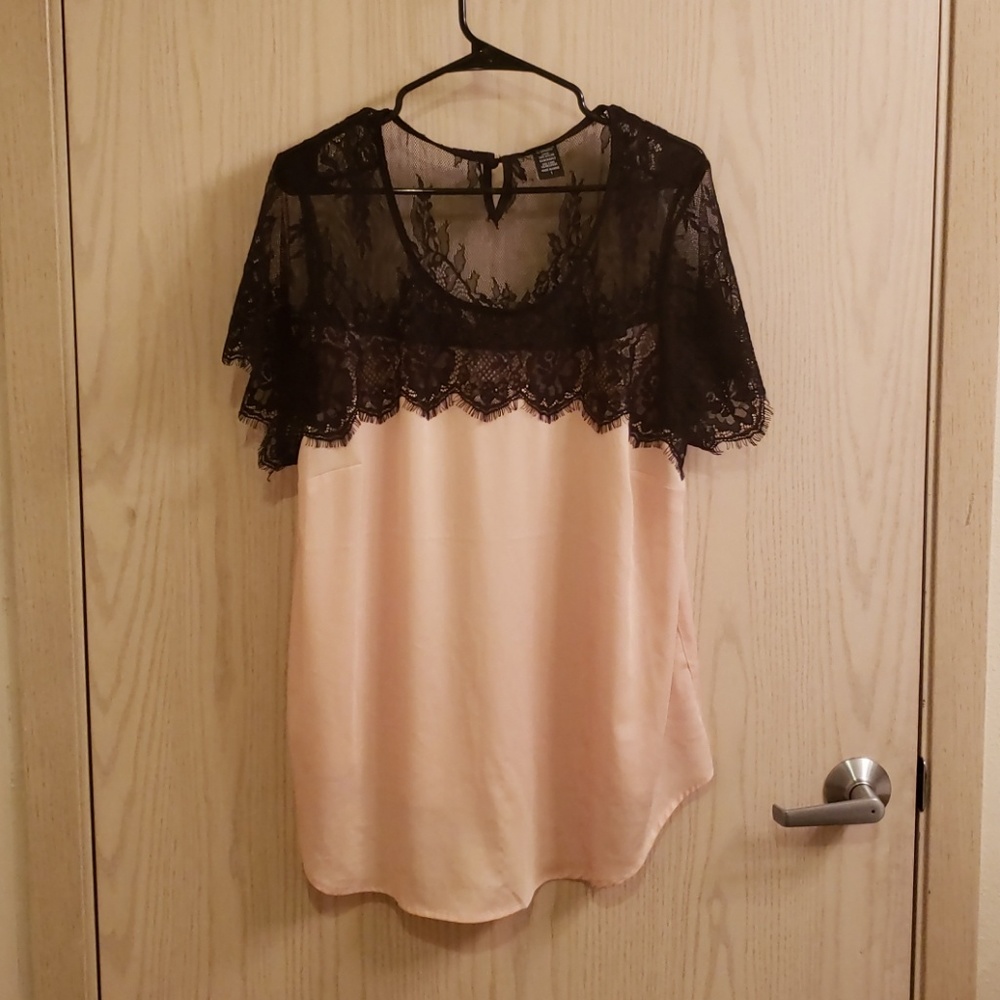 Torrid pink and black top